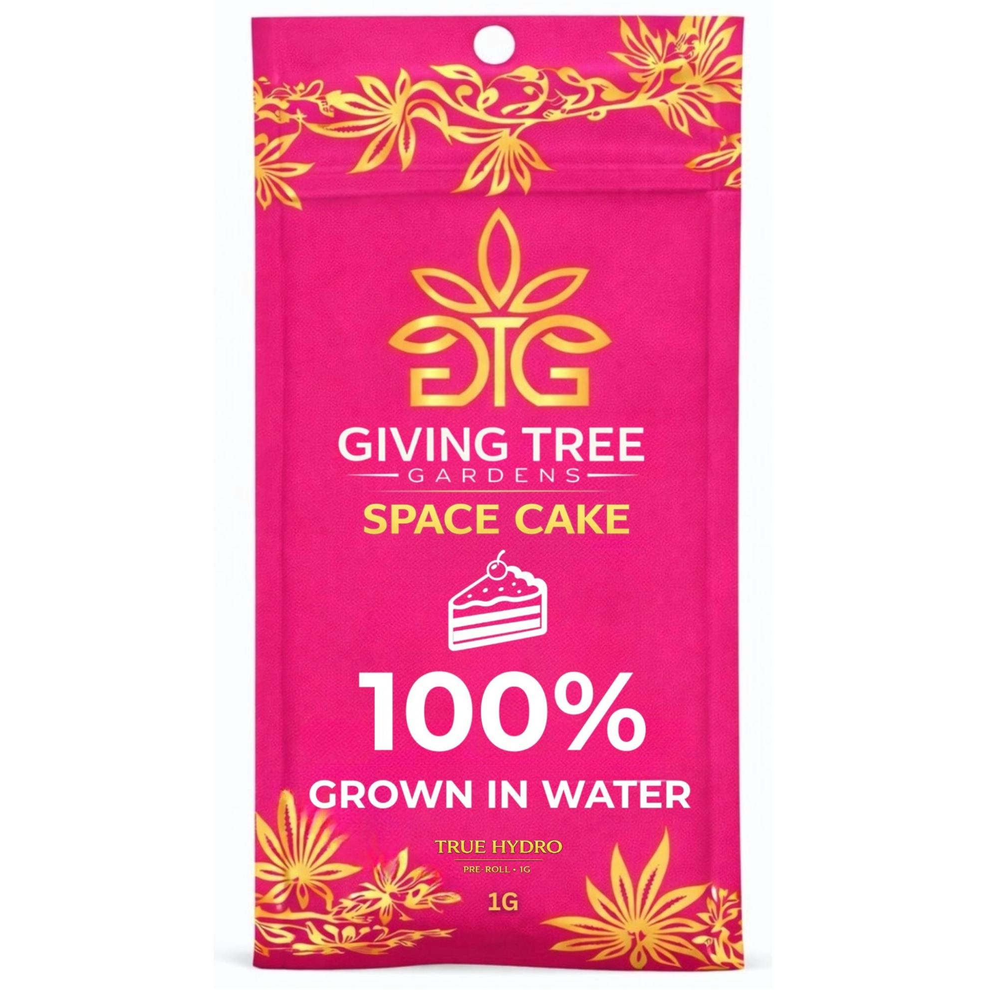 Space Cake – 1G Pre-Roll | 100% WATER GROWN • TRUE HYDRO by Giving Tree Gardens