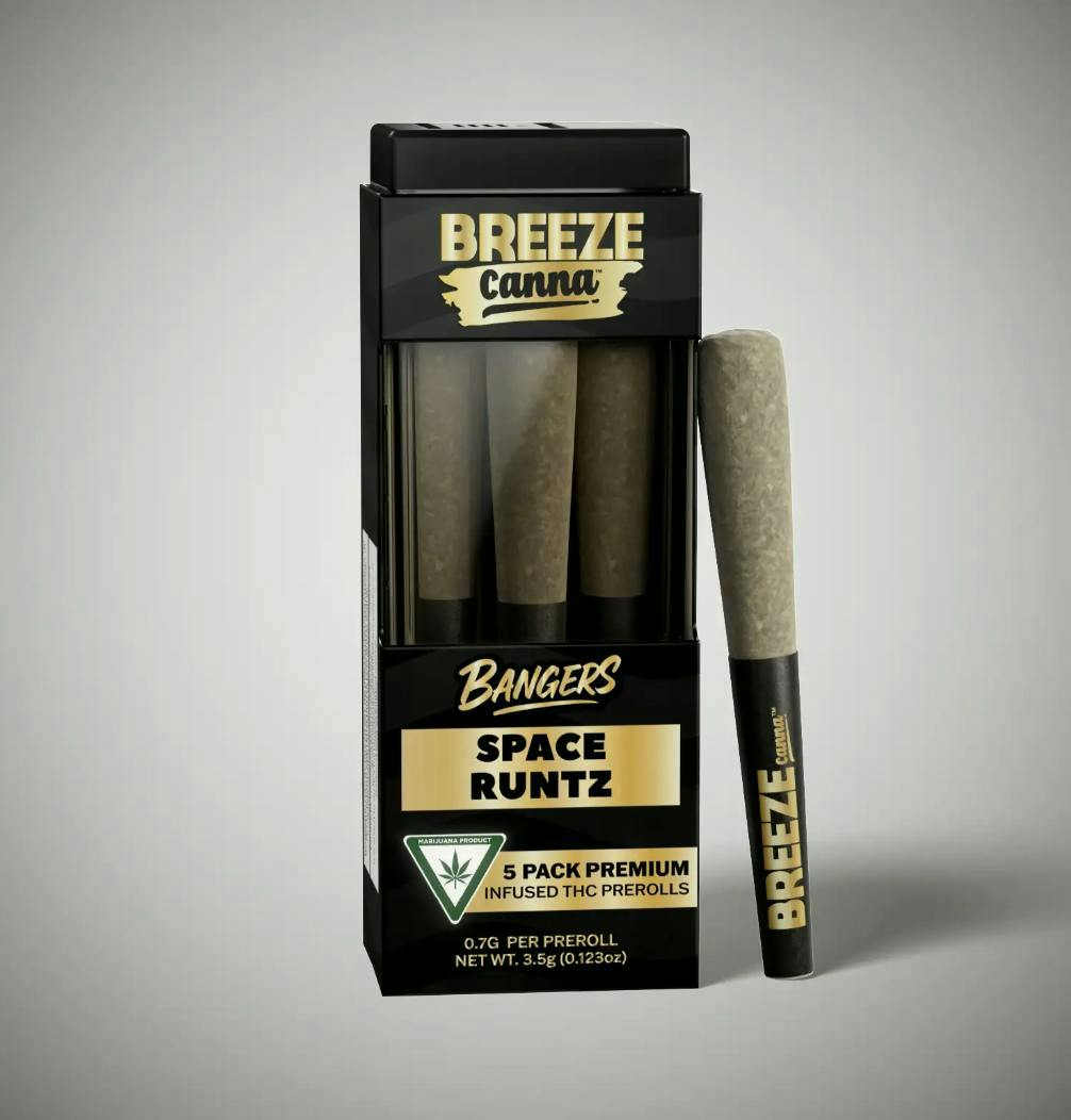 BREEZE Canna | Space Runtz | Bangers Infused Joints | .7g each | 5pk by BREEZE Canna