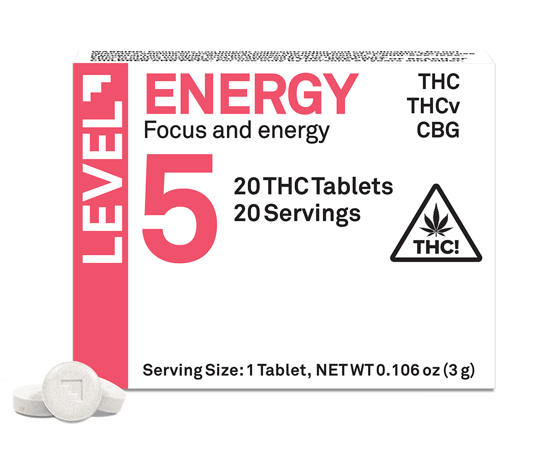 LEVEL 5 | Energy Tablets 5:5:3 THC:THCv:CBG | 100mg | 20ct | 5mg/ea at Herbal Woodstock