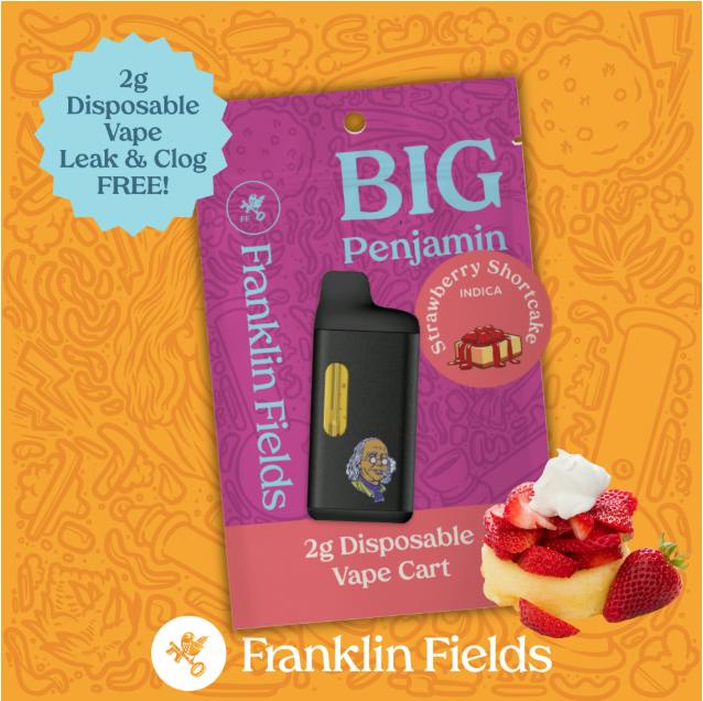 Franklin Fields Big Ben 2g Disposable Vape Strawberry Shortcake by Franklin Fields