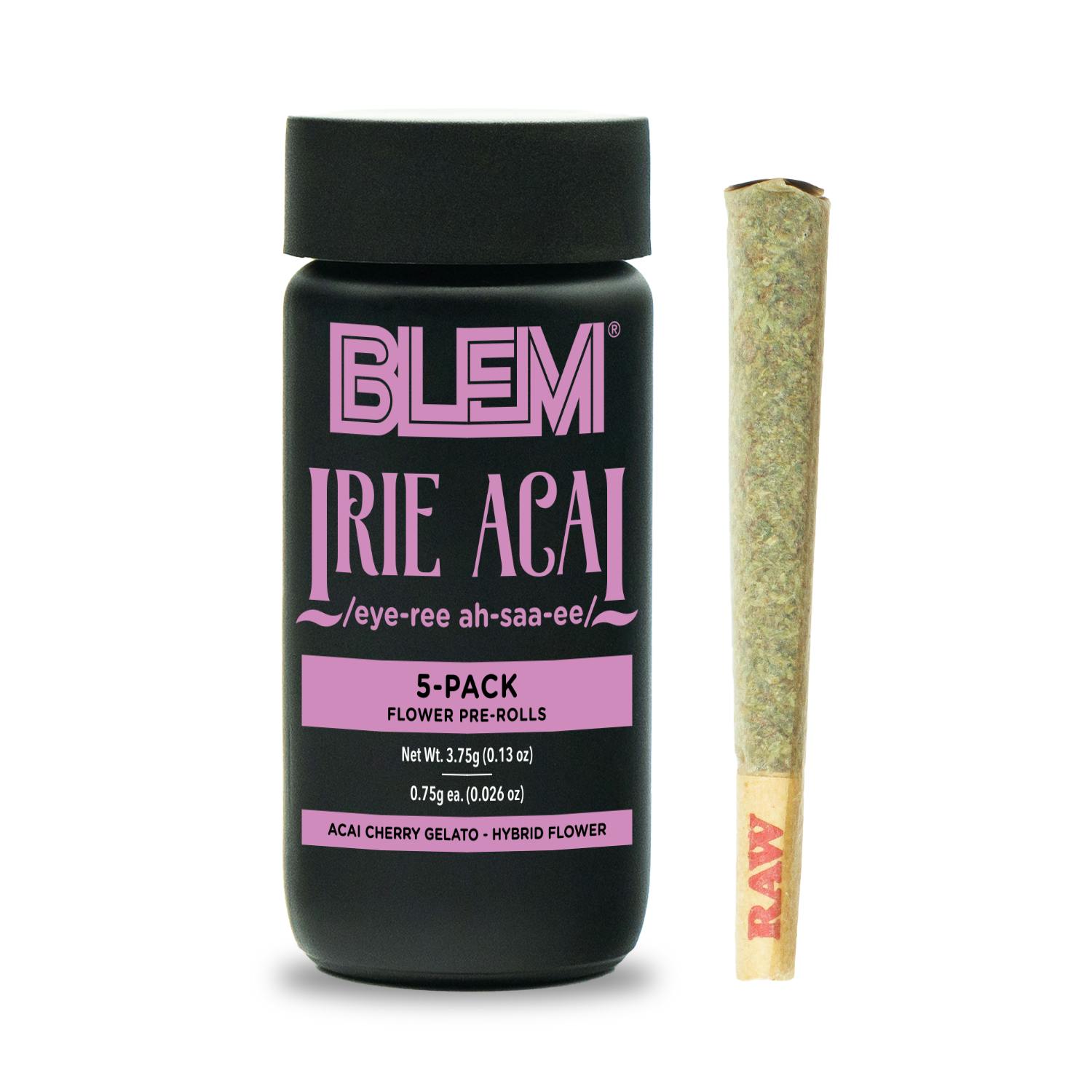 BLEM IRIE ACAI 5-Pack .75g Pre-Rolls