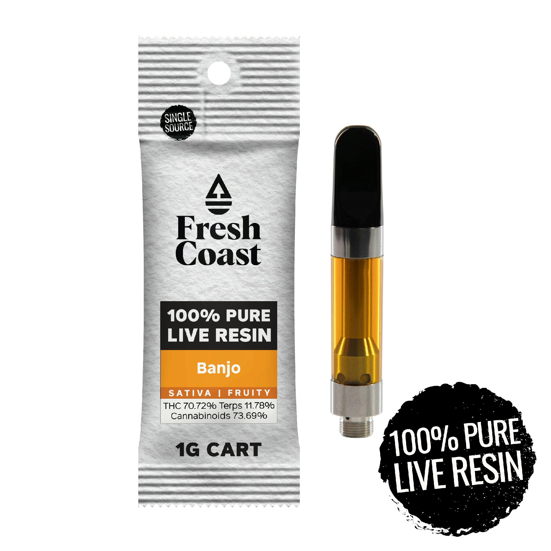 Fresh Coast | Banjo | 100% Pure Live Resin 1G Cart | Sativa by Fresh Coast