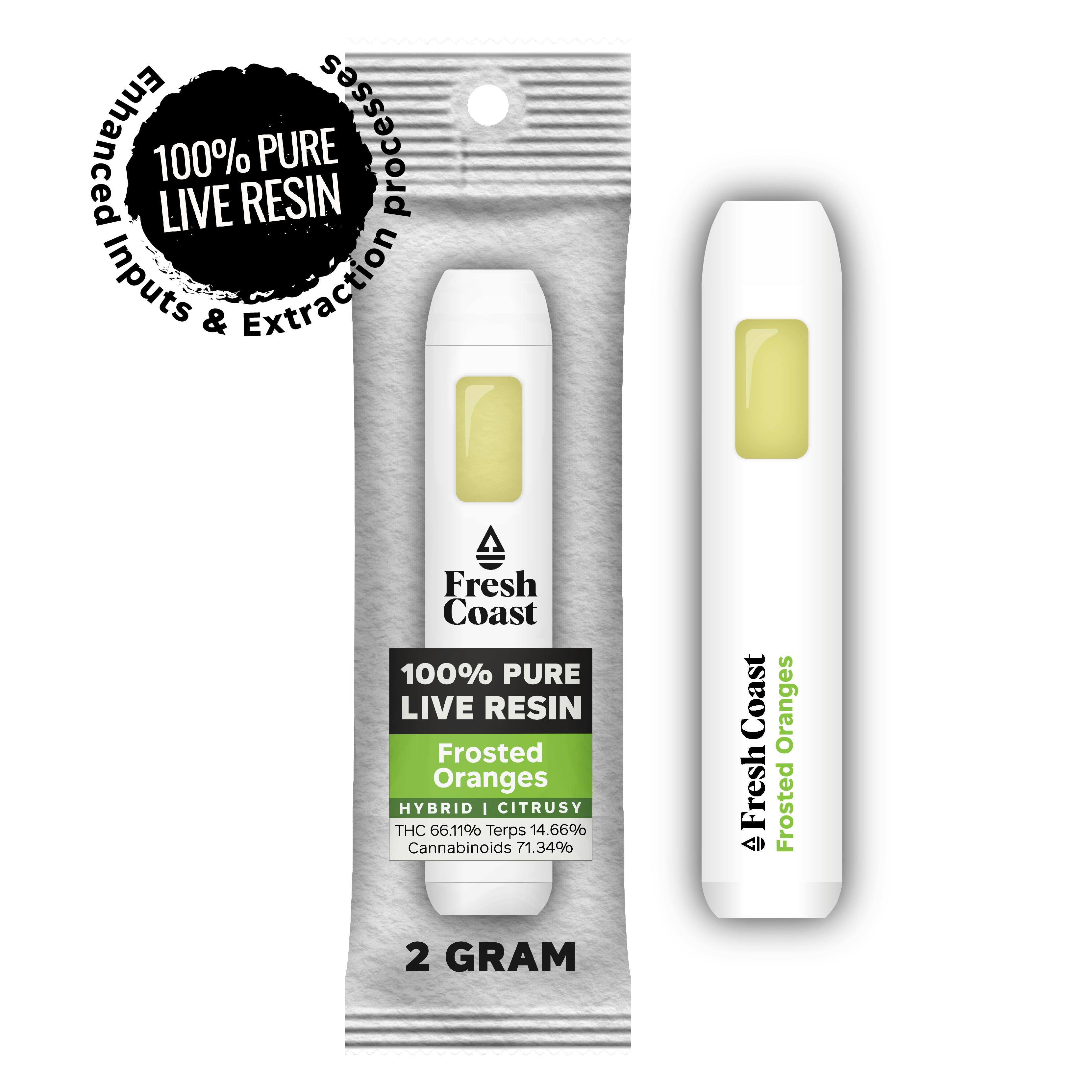 Frosted Oranges | Live Resin Disposable | 2g by Fresh Coast