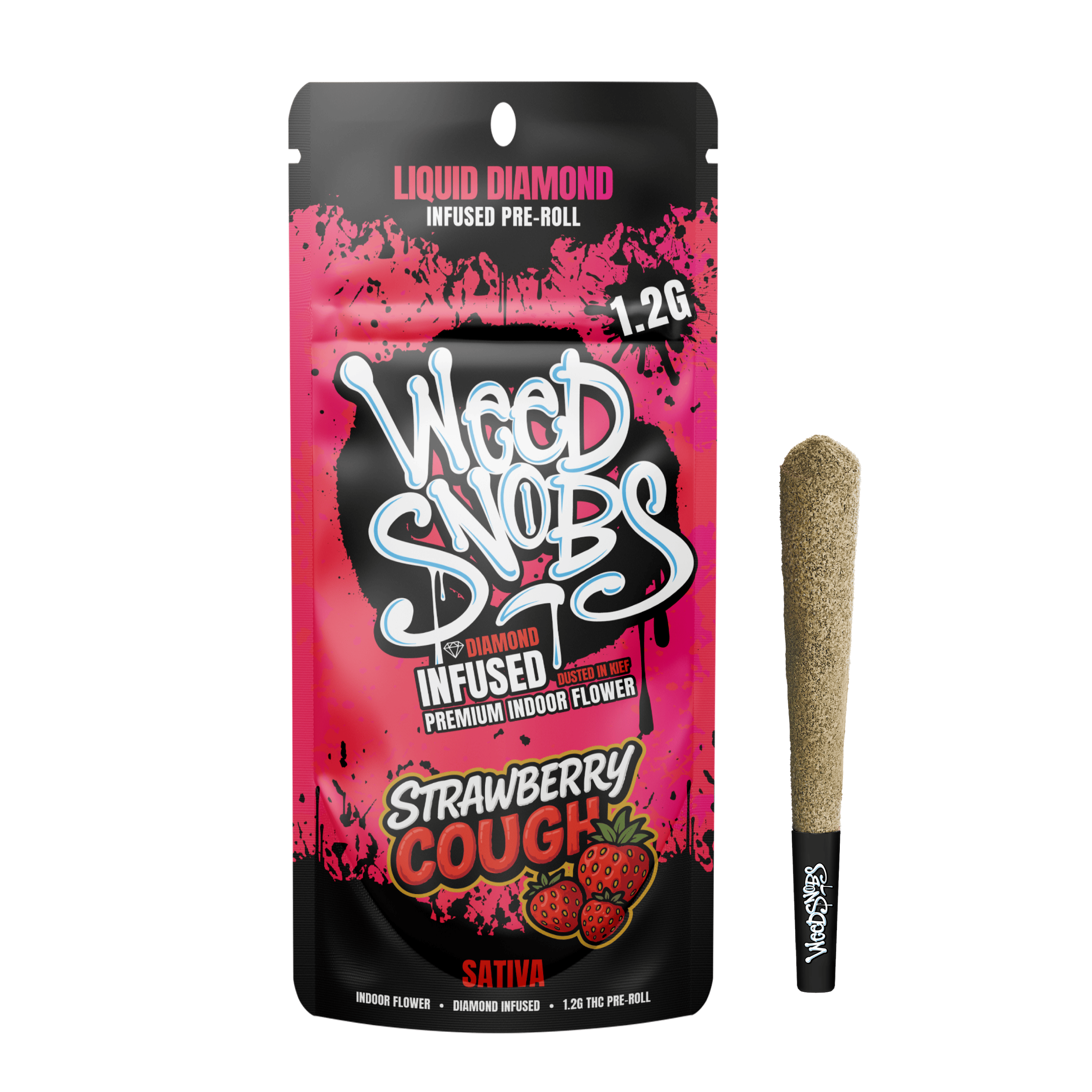 Strawberry Cough Liquid Diamond Infused Preroll 1.2g