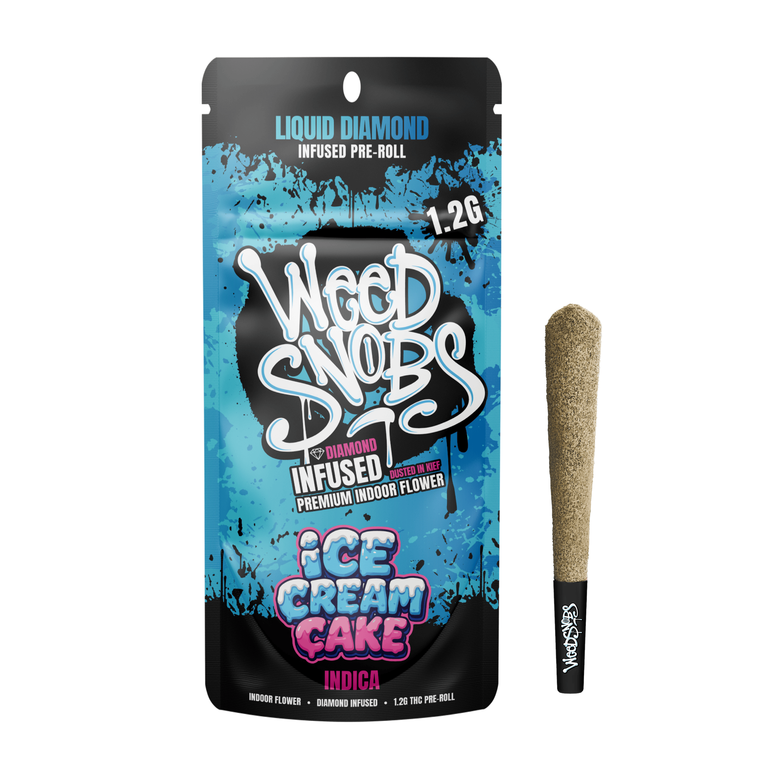 Ice Cream Cake Liquid Diamond Infused Preroll 1.2g by Weed Snobs