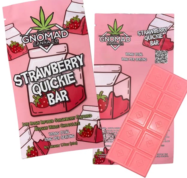 GNOMAD BAR 100MG -STRAWBERRY QUICKIE (ROSIN INFUSED) by Gnomad