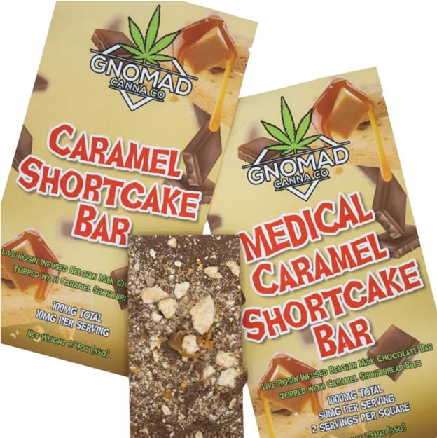 GNOMAD BAR 100MG - CARAMEL SHORTCAKE (ROSIN INFUSED) by Gnomad