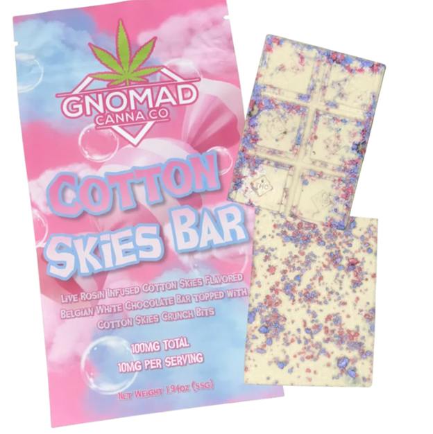 GNOMAD BAR 100MG - COTTON SKIES (ROSIN INFUSED) by Gnomad