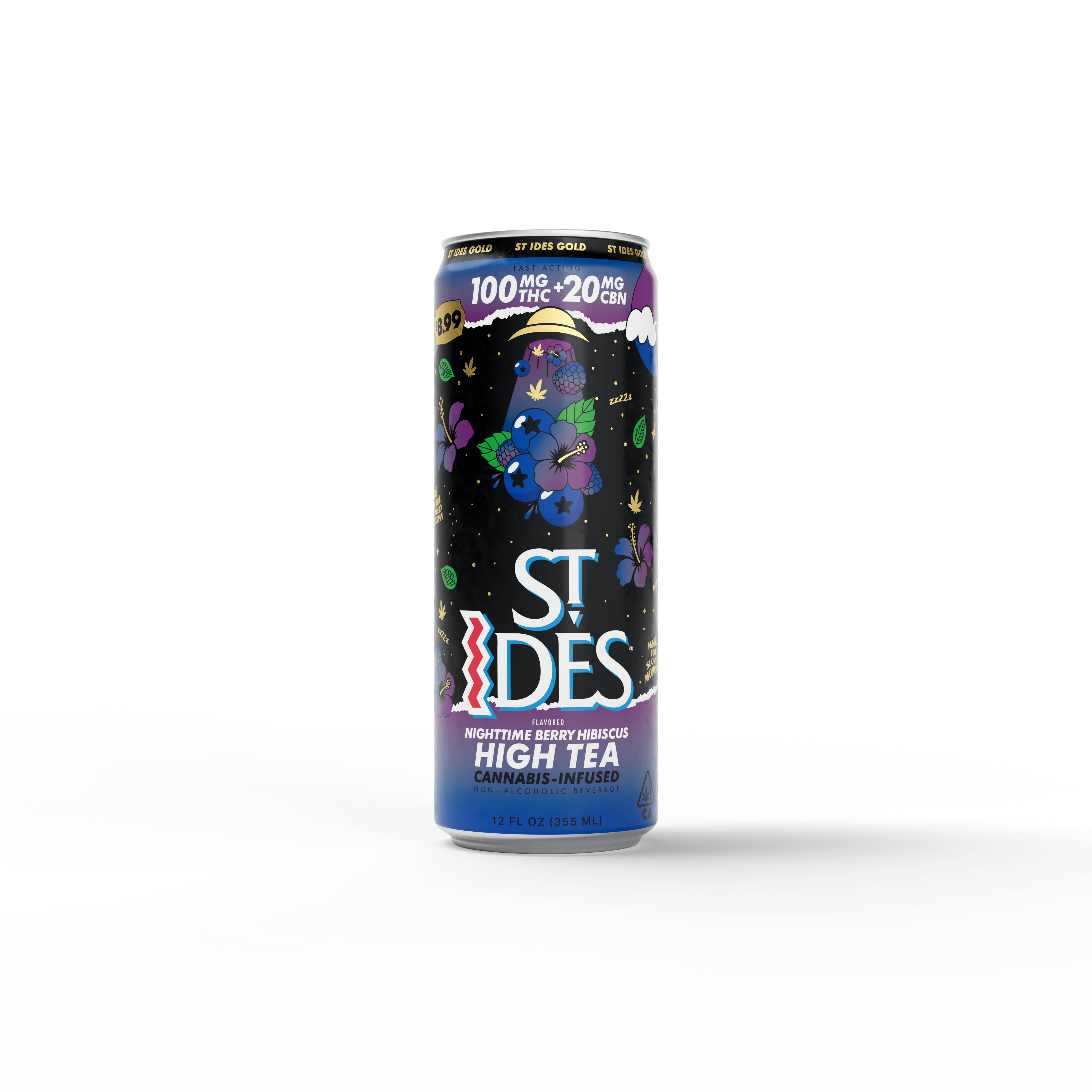Nighttime Berry Hibiscus High Tea 5:1 | Non-Carbon | 100mg THC | 12 fl oz