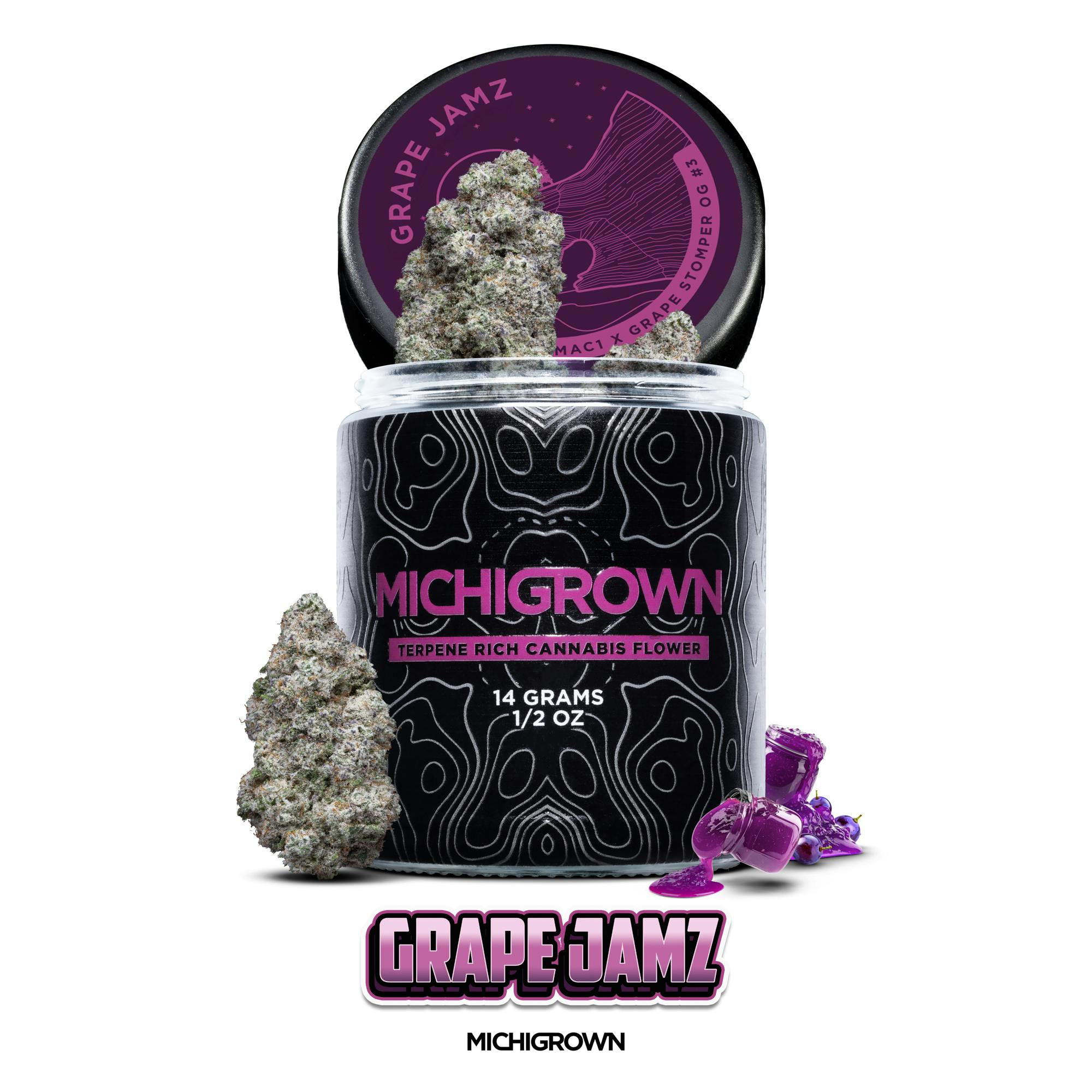 GRAPE JAMZ - 14 GRAMS - PREMIUM FLOWER - JARS by MICHIGROWN