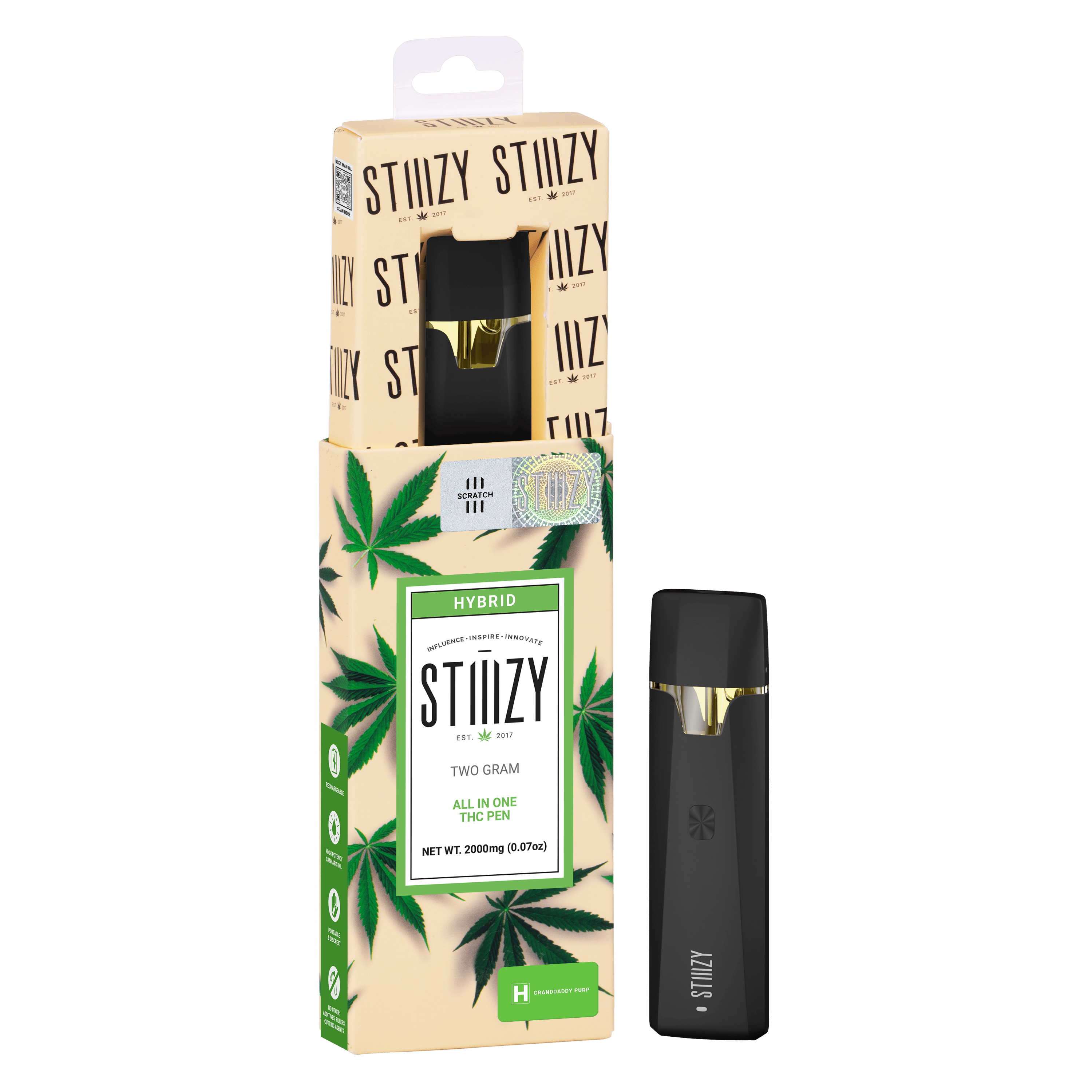 STIIIZY STIIIZY - GRANDDADDY PURP - 2G All-In-One — All-In-One