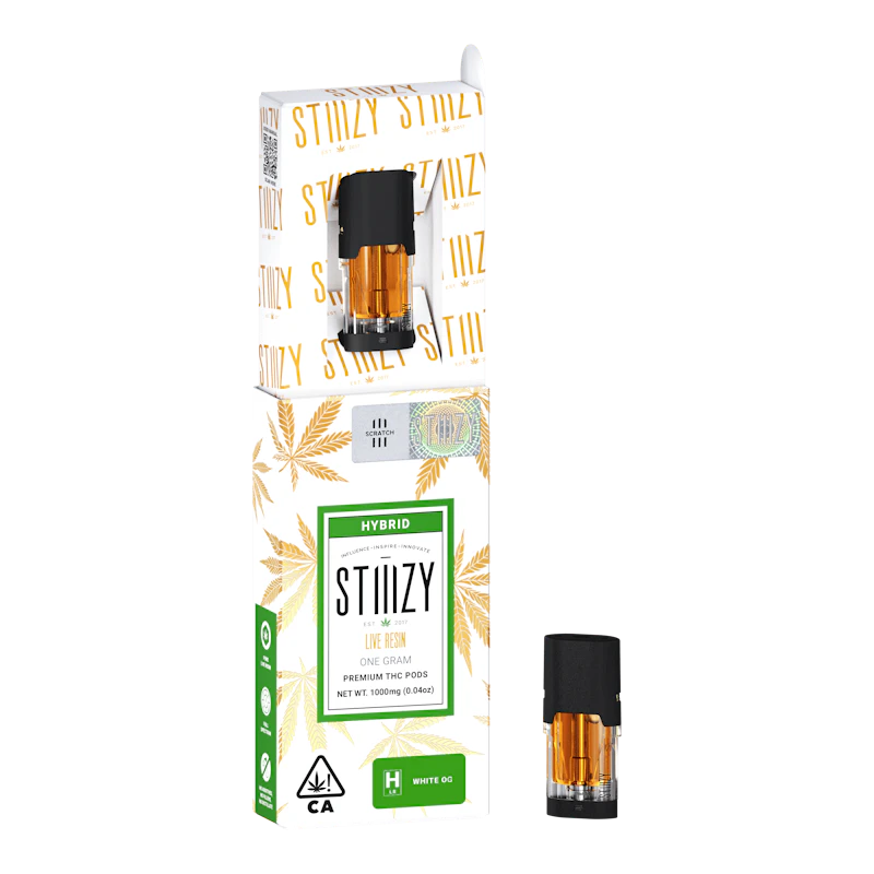STIIIZY Vape Cartridge - WHITE OG 1G Live Resin Pod - STIIIZY, Cartridges