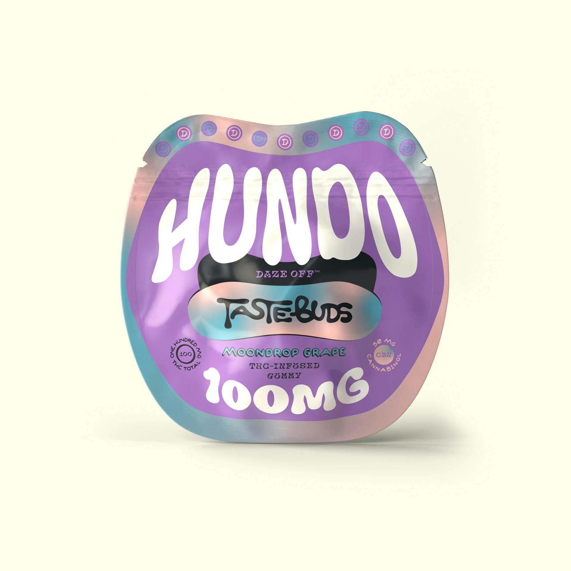 Taste Buds Moondrop Grape THC Infused Gummy Hundo 2:1 THC:CBN [100mg] by Daze Off