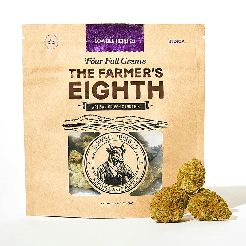 LOWELL FARMERS EIGHTH, Triangle Kush, Indica 4G by Lowell Farms