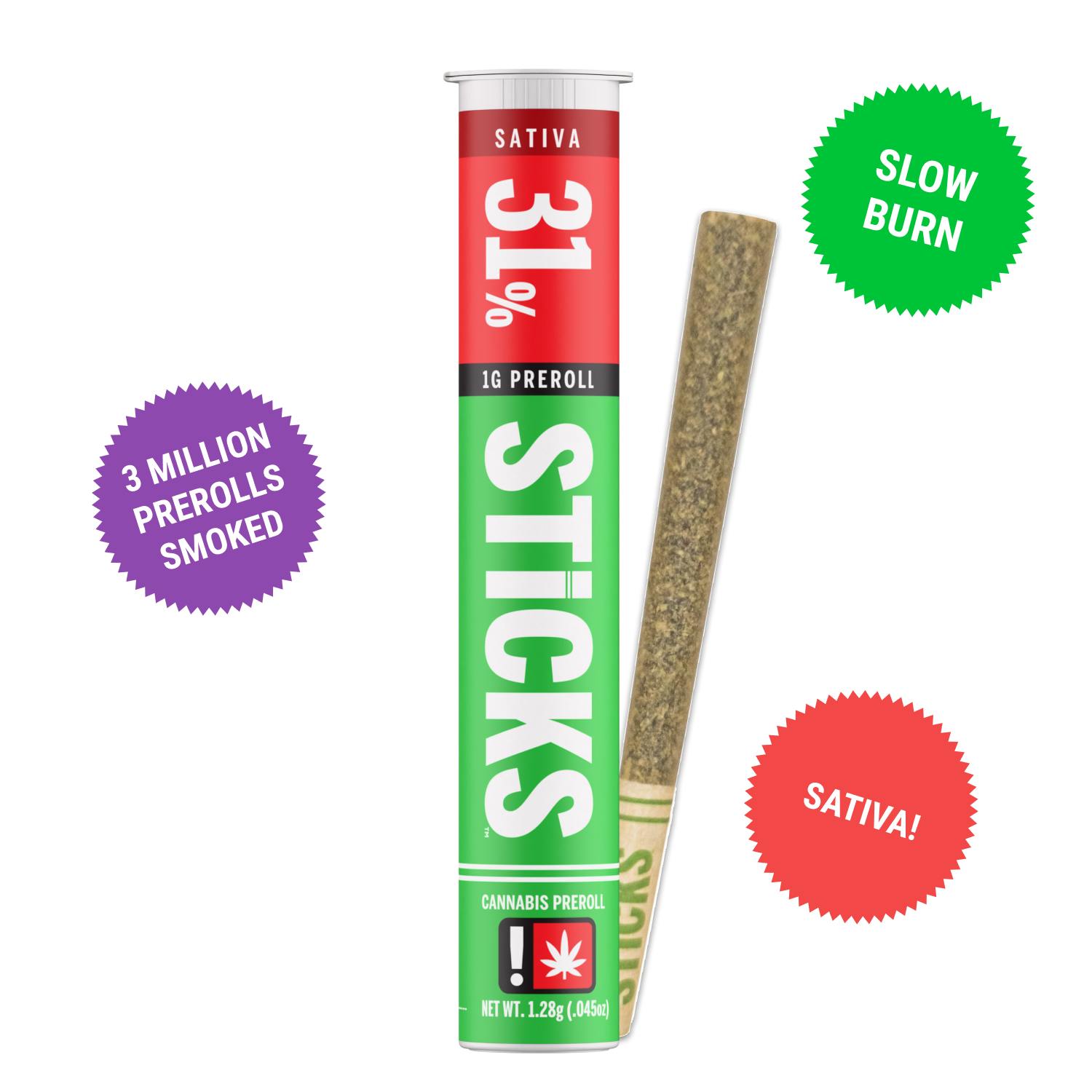 STICKS Sativa Preroll [1G]