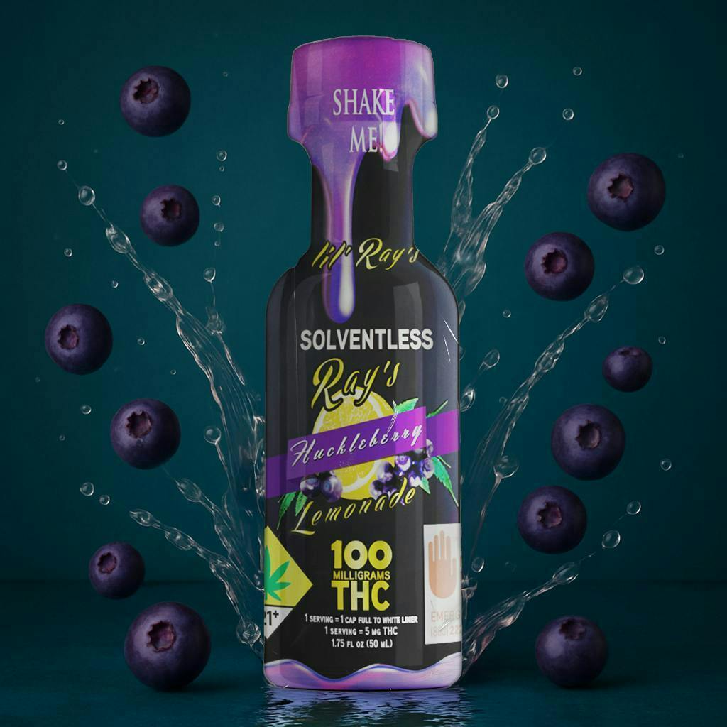Lil' Ray's | Solventless Huckleberry | Non-Carbonated | 100mg | 1.75 fl oz by Ray's Lemonade
