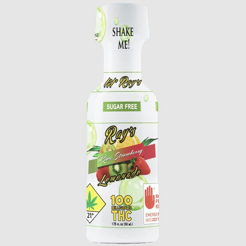 Lil' Ray's | Sugar F Kiwi Strawberry | Non-Carbonated | 100mg | 1.75 fl oz