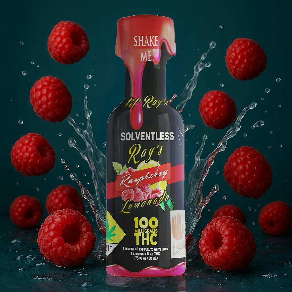 Lil' Ray's | Solventless Raspberry | Non-Carbonated | 100mg | 1.75 fl oz