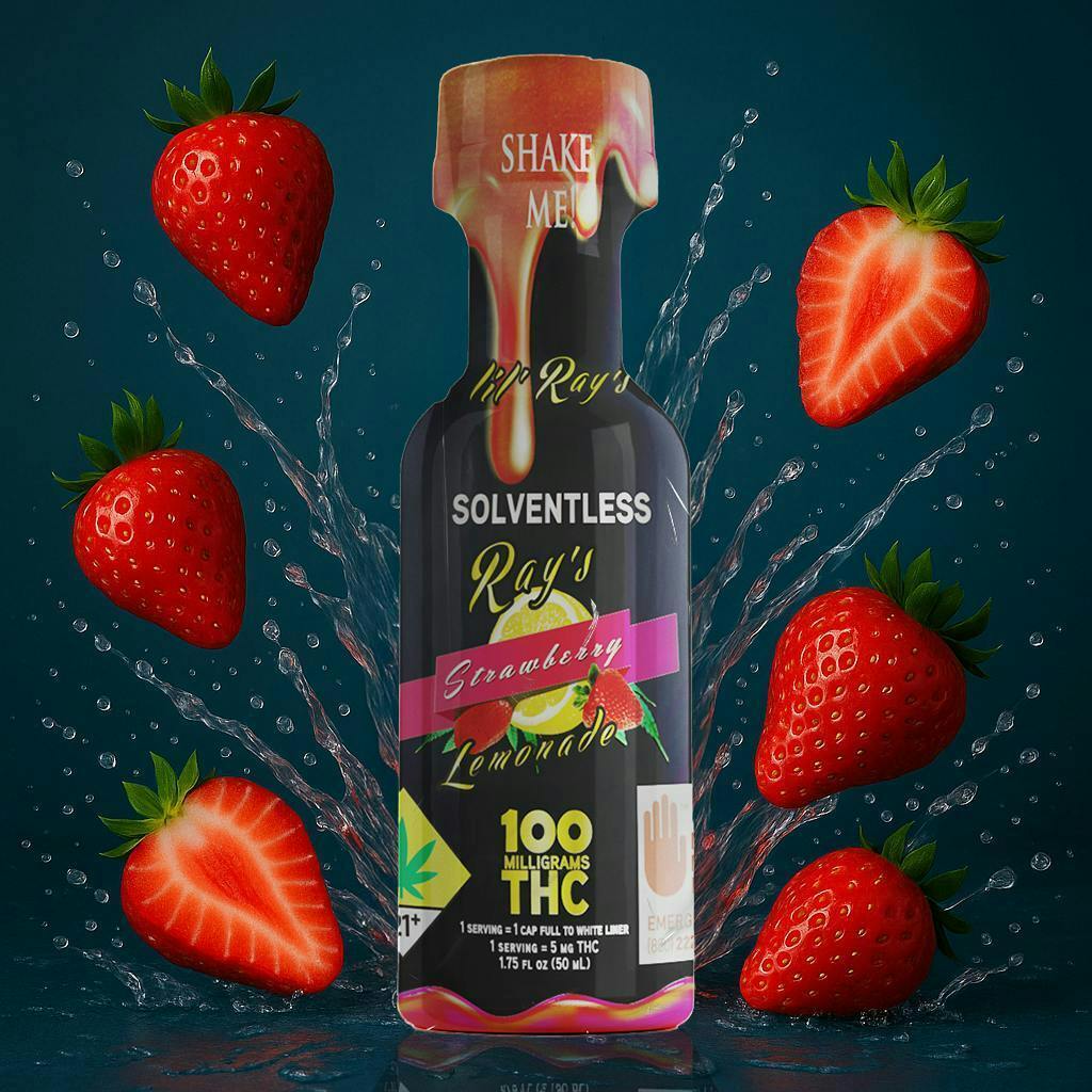Lil' Ray's | Solventless Strawberry | Non-Carbonated | 100mg | 1.75 fl oz by Ray's Lemonade