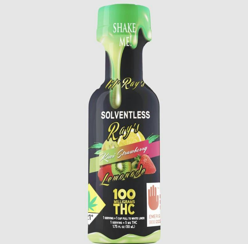 Lil' Ray's | Solventless Kiwi Strawberry | Non-Carbon | 100mg | 1.75 fl oz