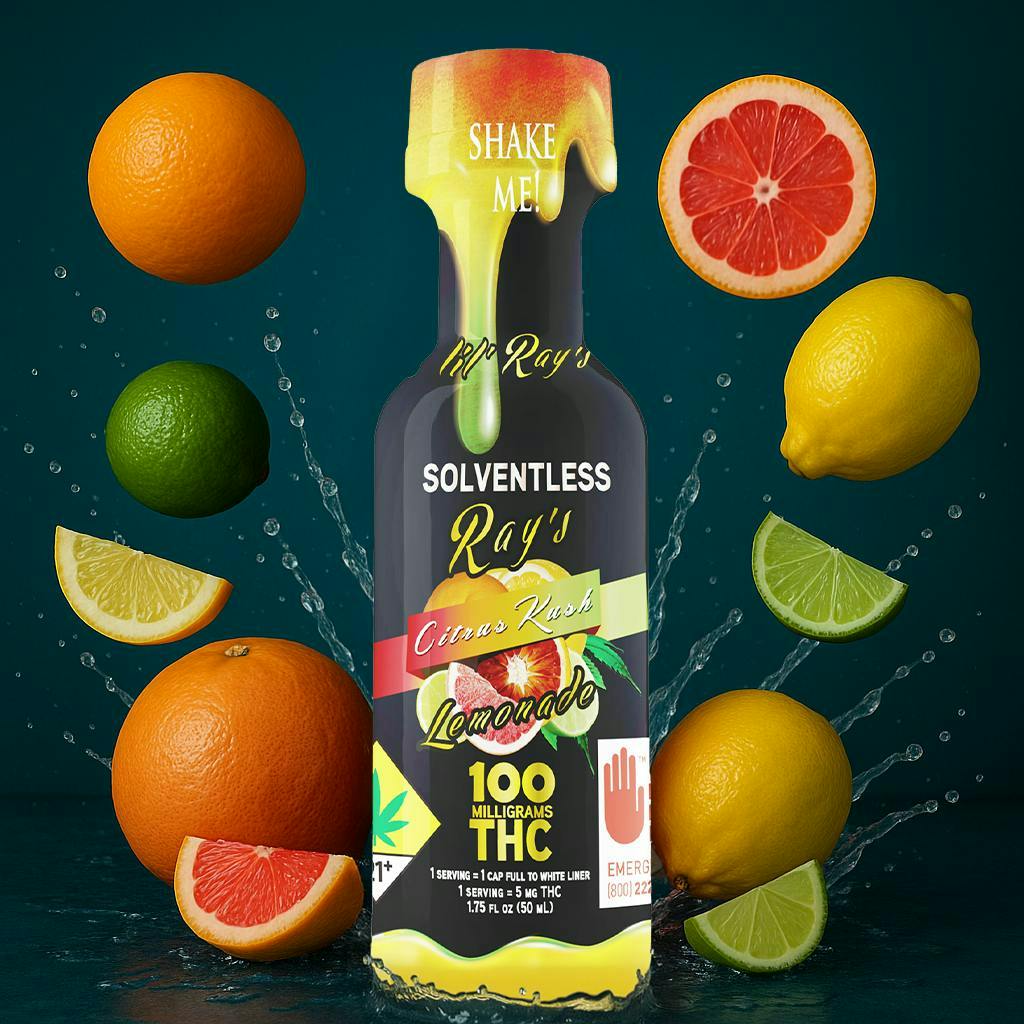 Lil' Ray's | Solventless Citrus Kush | Non-Carbonated | 100mg | 1.75 fl oz