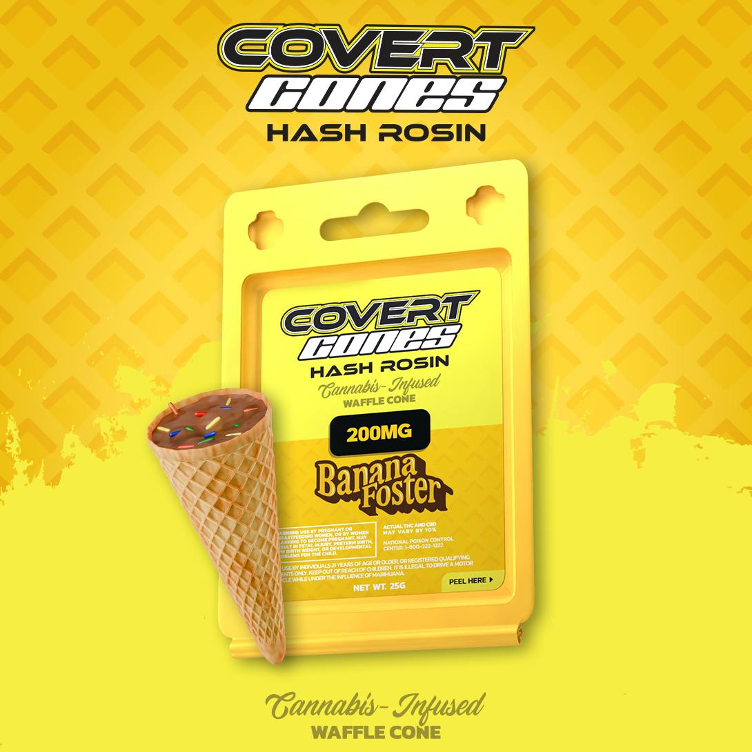Banana Foster I 200mg Hash Rosin Cone I Covert Cups