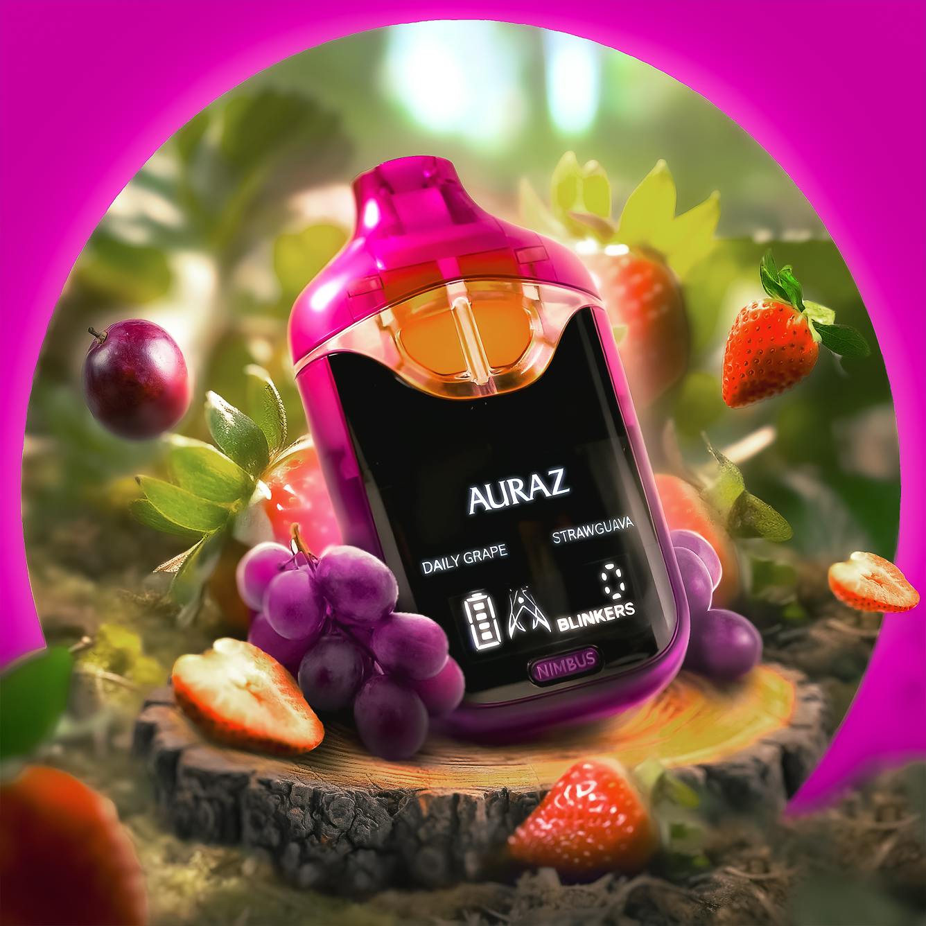 Daily Grape & StrawGuava | Liquid Diamond Dual Tank | 2g by Auraz