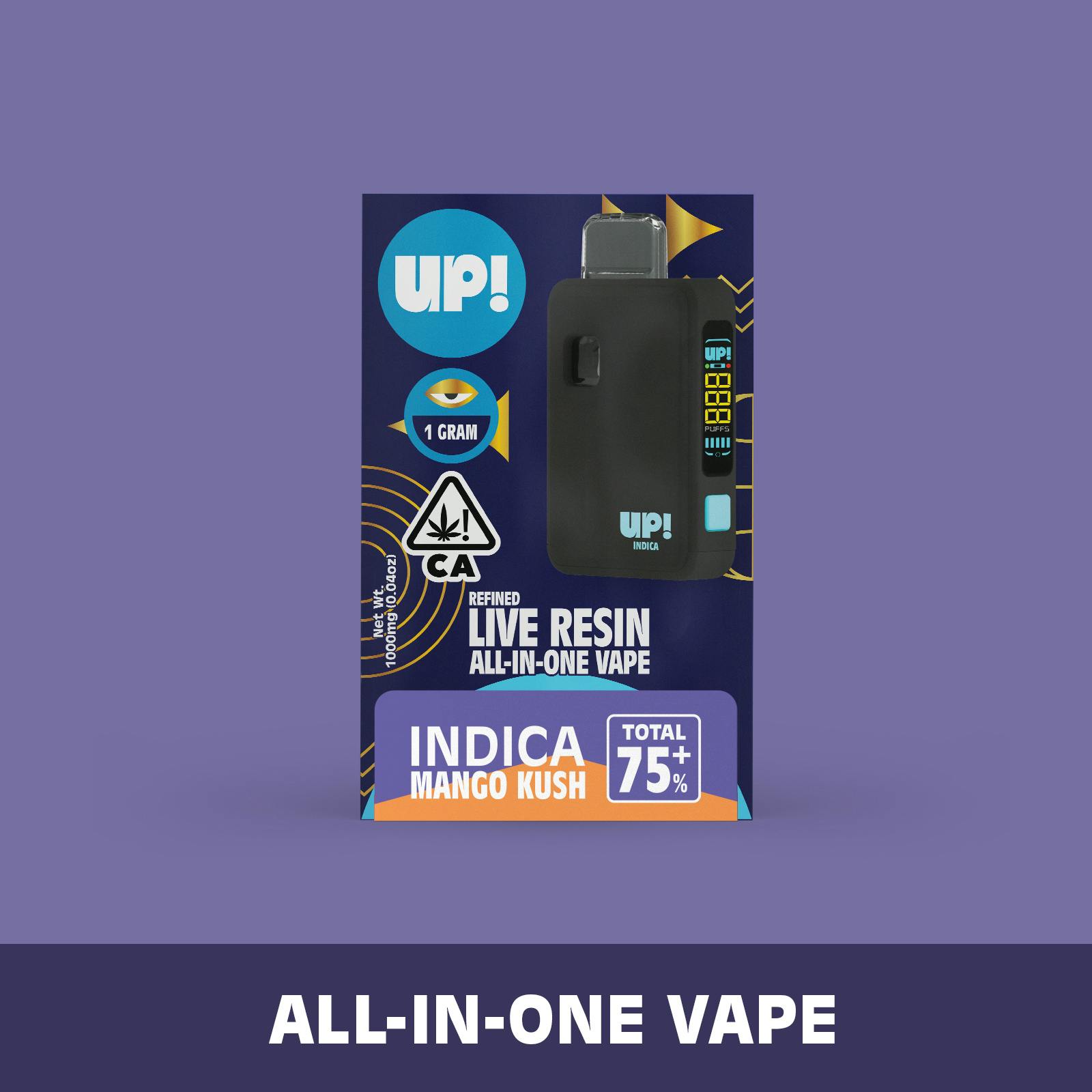 Mango Kush (Indica) V2 Live Resin All-In-One Vape 1g
