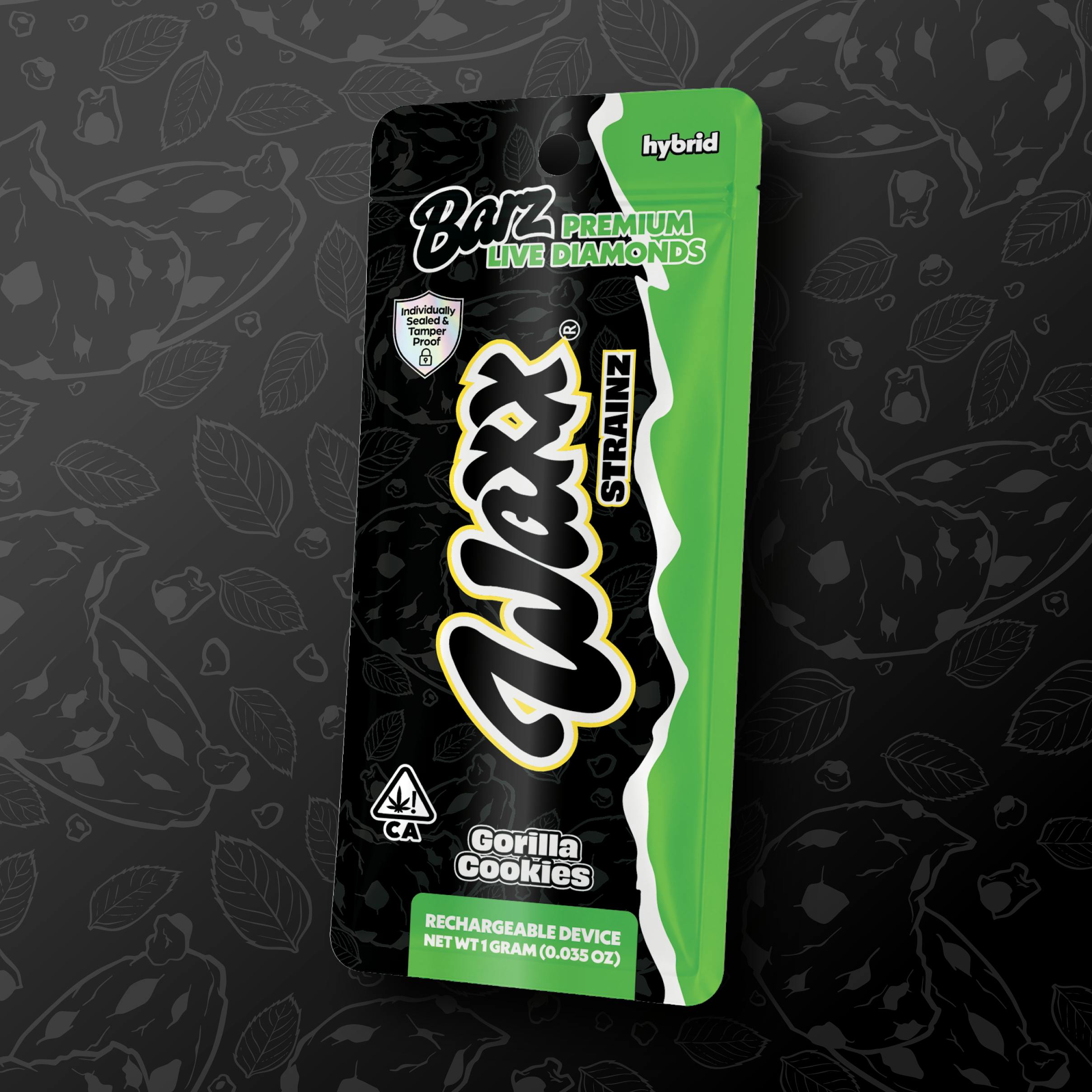 Waxx Brandz - Gorilla Cookies Live Diamond AIO Bar 1000mg