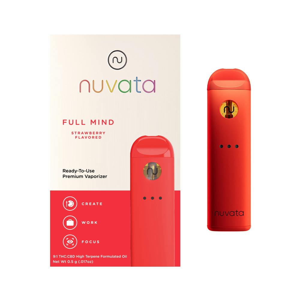 Nuvata | Full Mind Strawberry | Disposable | 0.5g at NOXX Cannabis E. Peoria