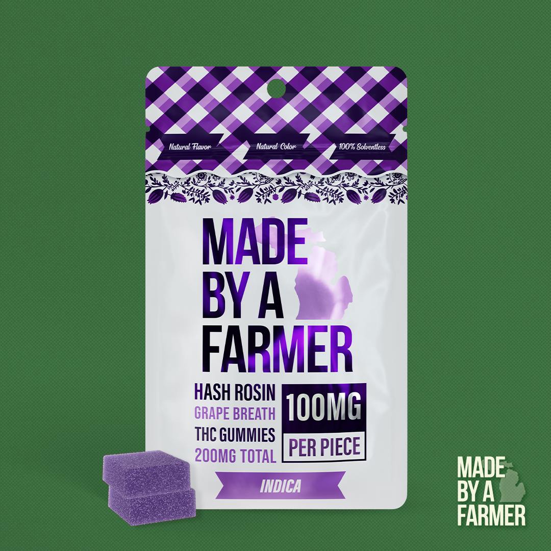 Grape Breath Hash Rosin Gummies | 200mg | 2ct | 100mg/ea