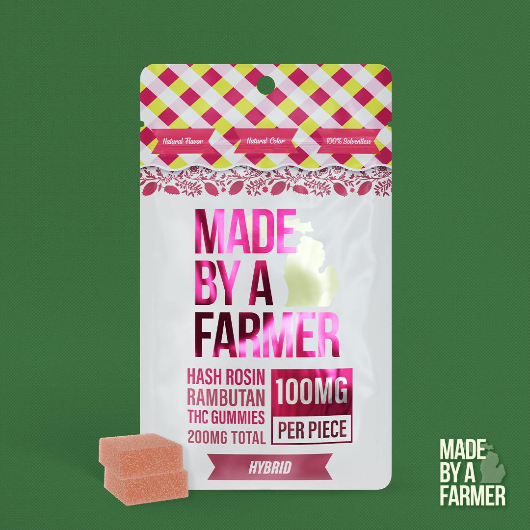 MBAF | 200MG 2 Piece Hash Rosin Gummy | Rambutan by Made By A Farmer