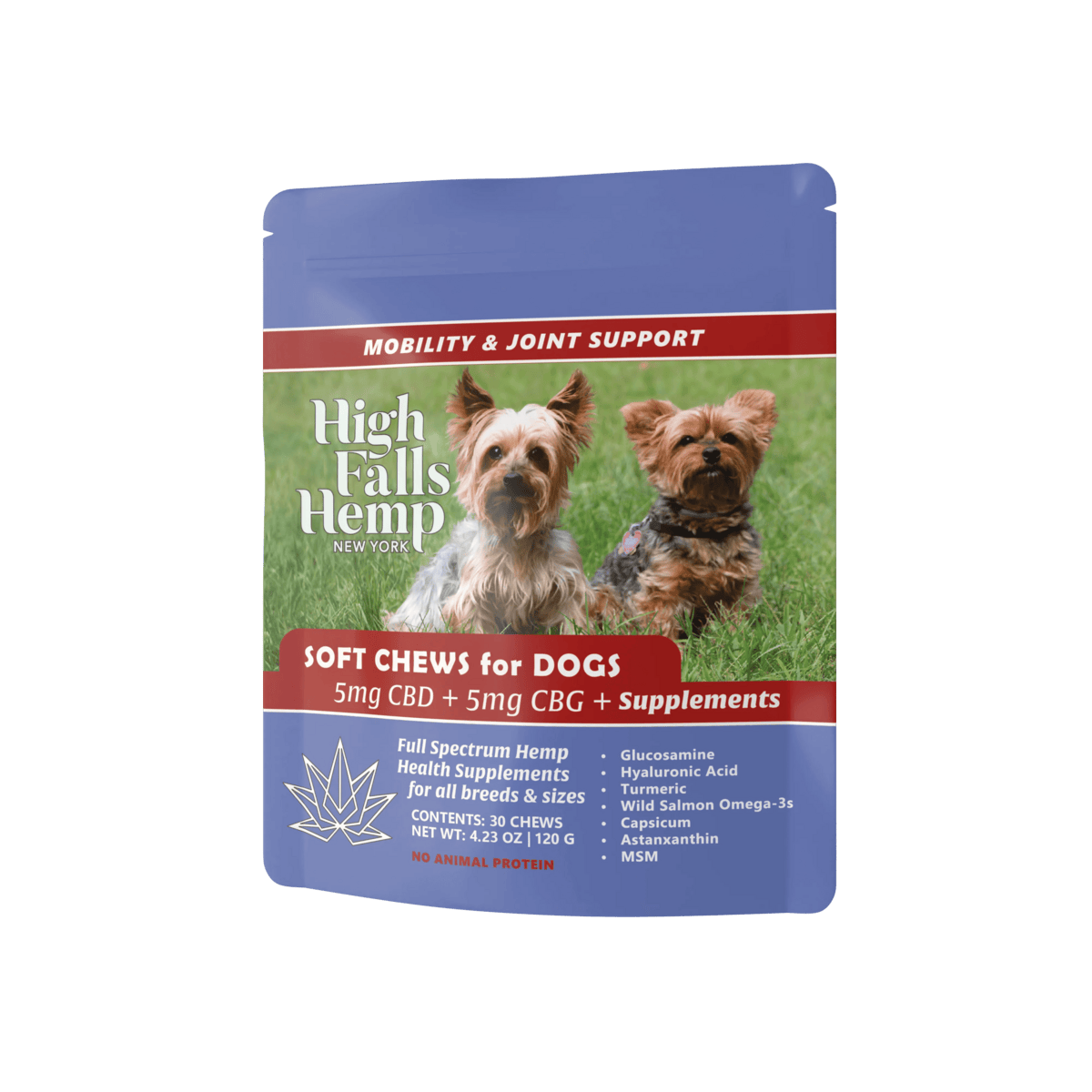 High Falls Hemp | Soft Chews for Dogs | 5mg:5mg CBD:CBG | 30ct by High Falls Canna NY