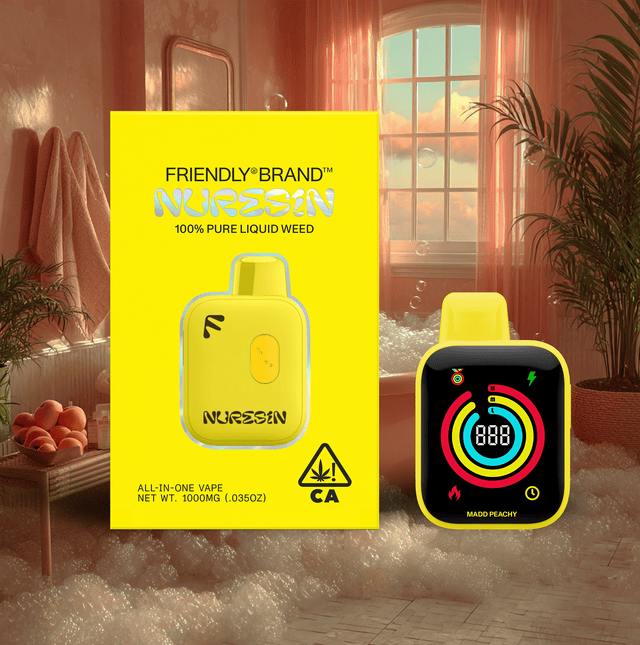 Friendly Brand | Madd Peachy | Live Nuresin AIO | 1g by Friendly Brand