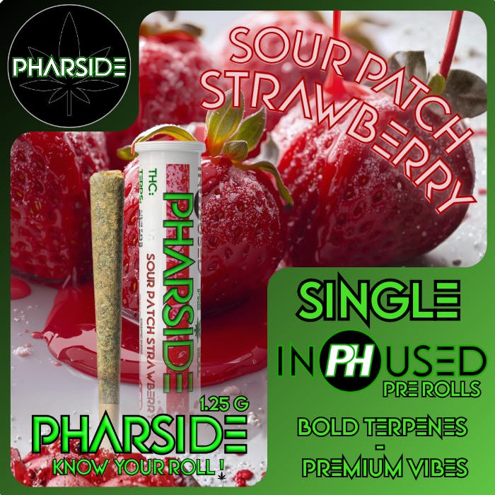 Pharside - Infused Pre-roll - Sour Patch Strawberry 1.25g