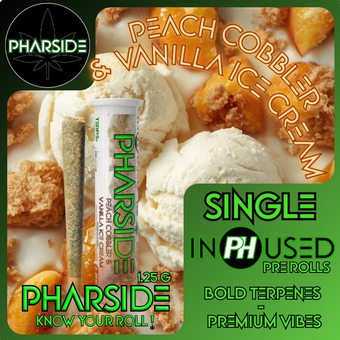 Pharside - Infused Pre-roll - Peach Cobbler and Vanilla Ice Cream 1.25g