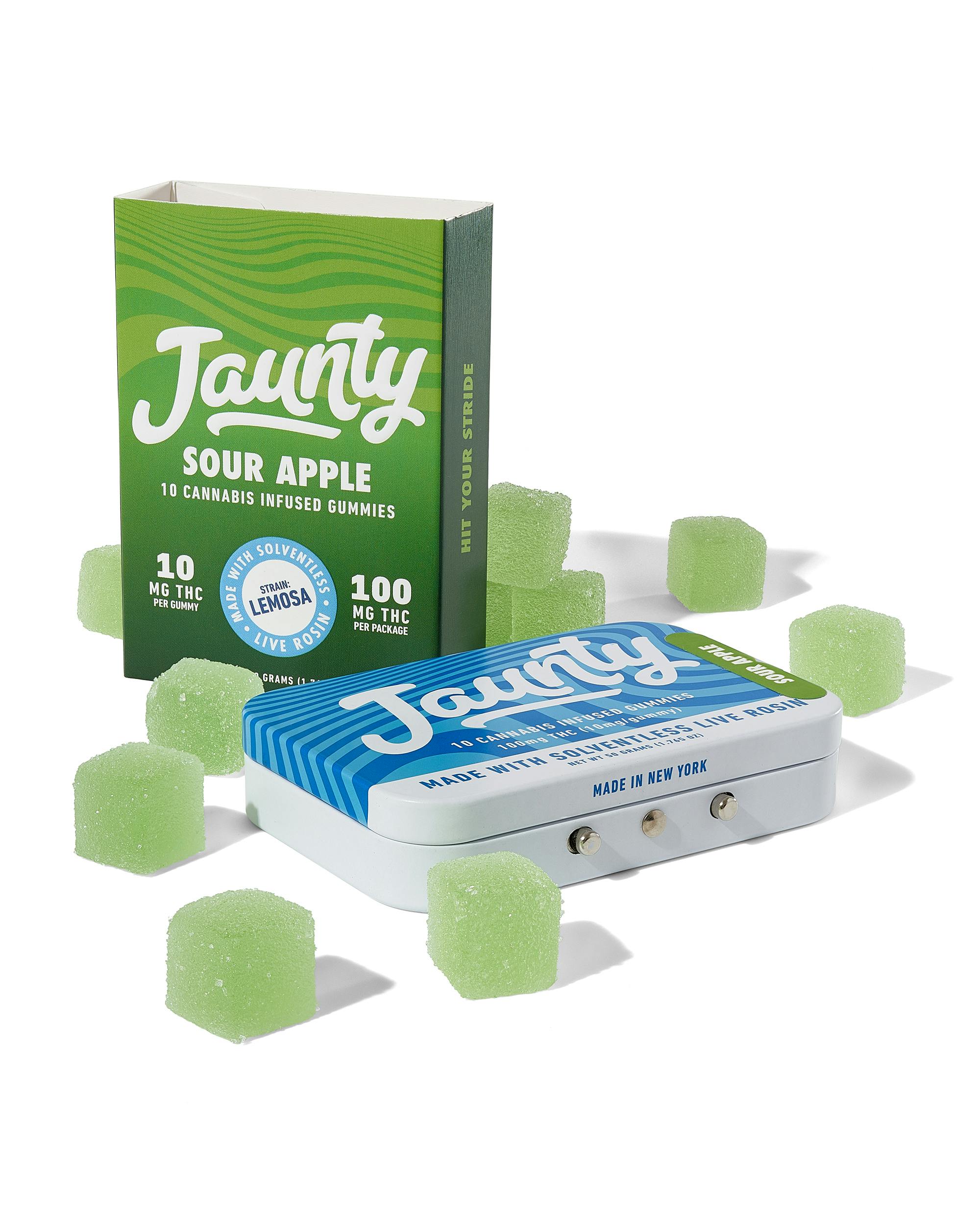 Sour Apple Live Rosin Gummies | 100mg | 10ct | 10mg/ea
