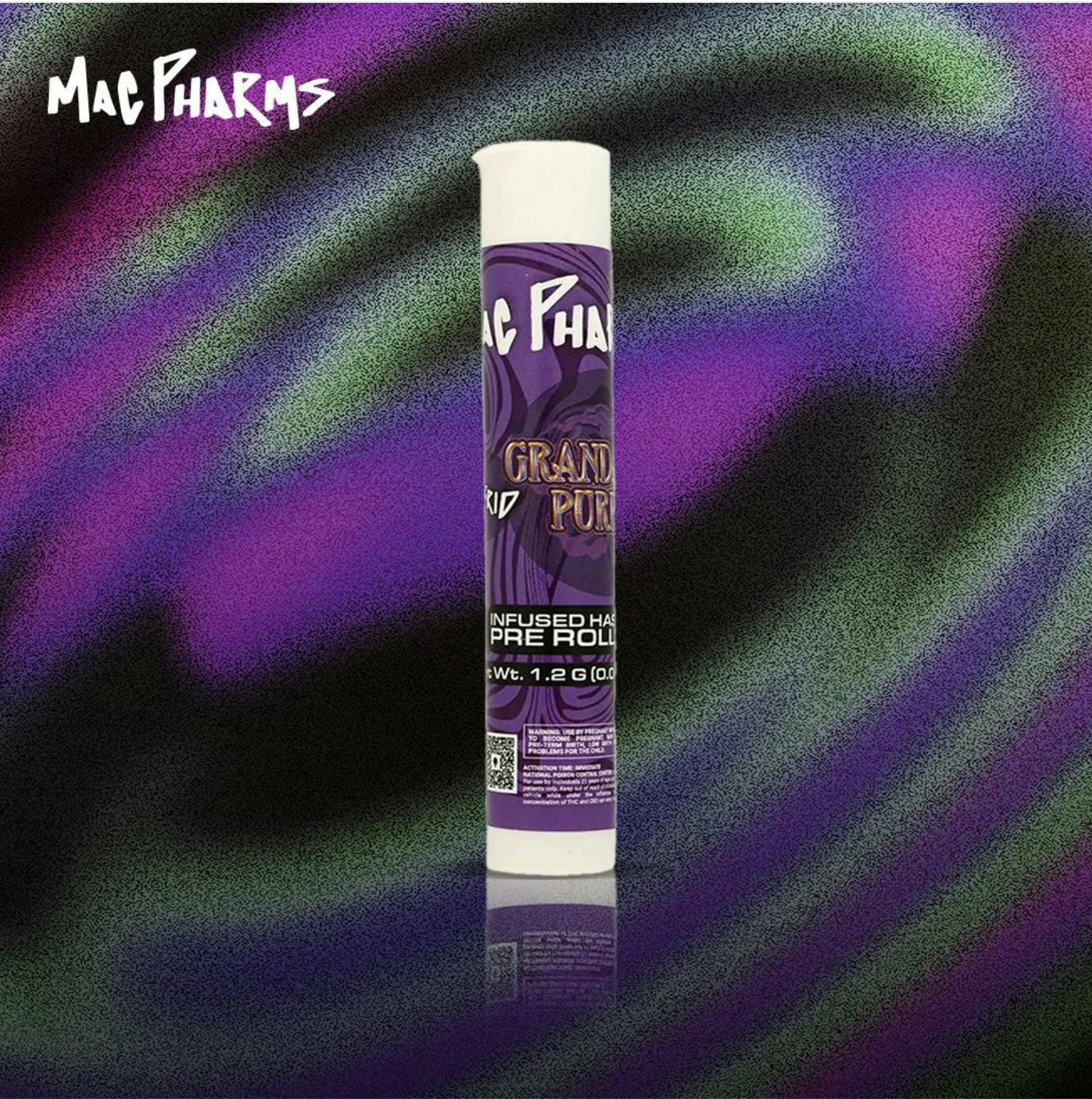Mac Pharms | GranDaddy Purple | Infused Pre Roll | 1.2G