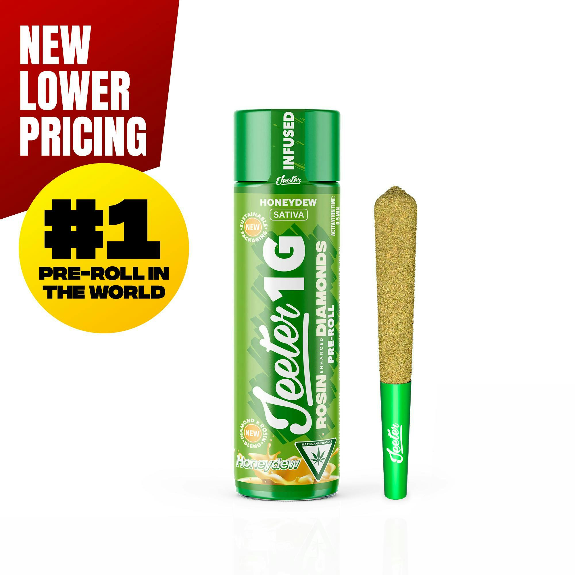 Jeeter | Honeydew | Quad-Infused Joint | 1g by Jeeter