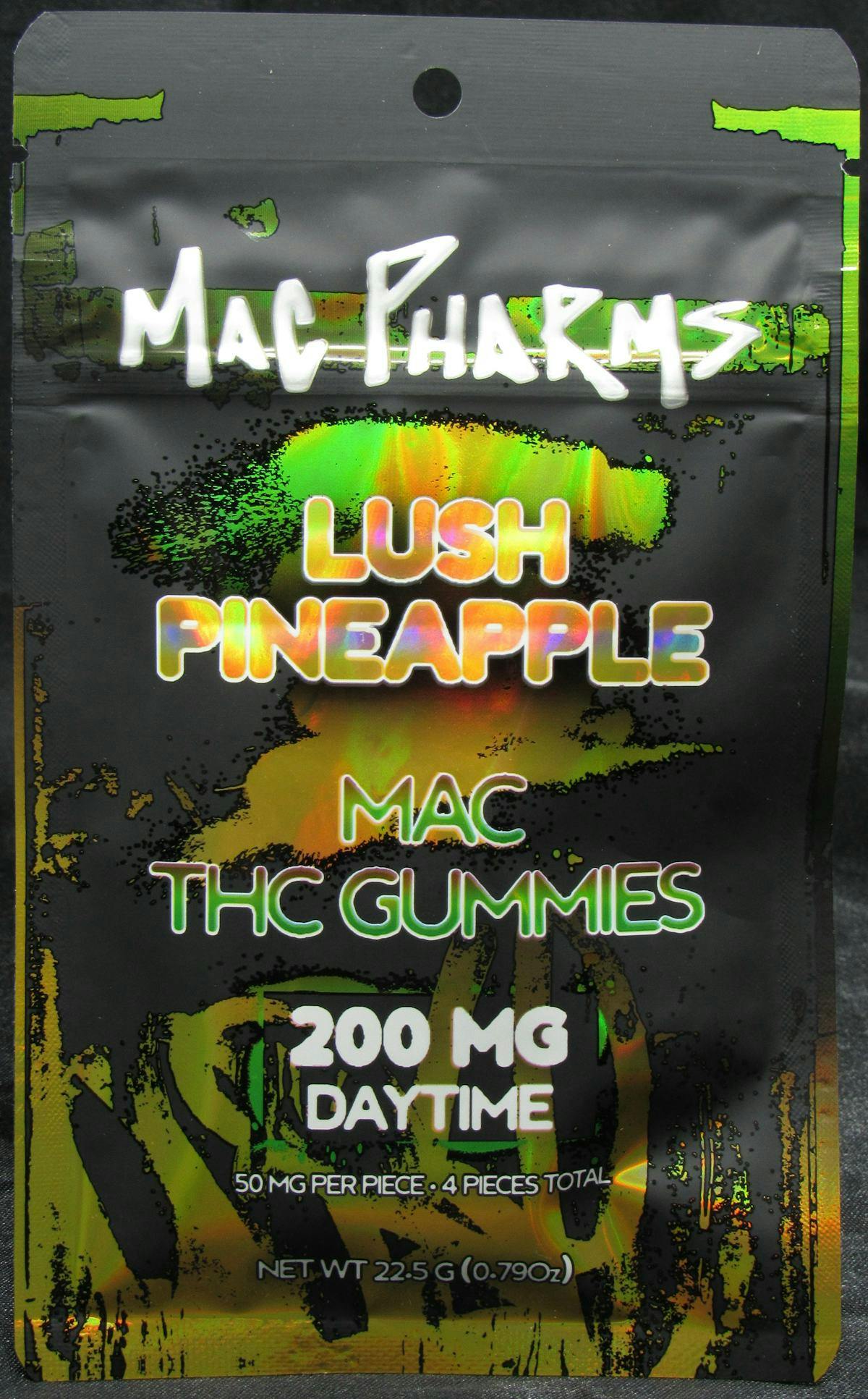 Mac Pharms| Lush Pineapple| Gummies| 200mg| 4ct| 50mg/pc