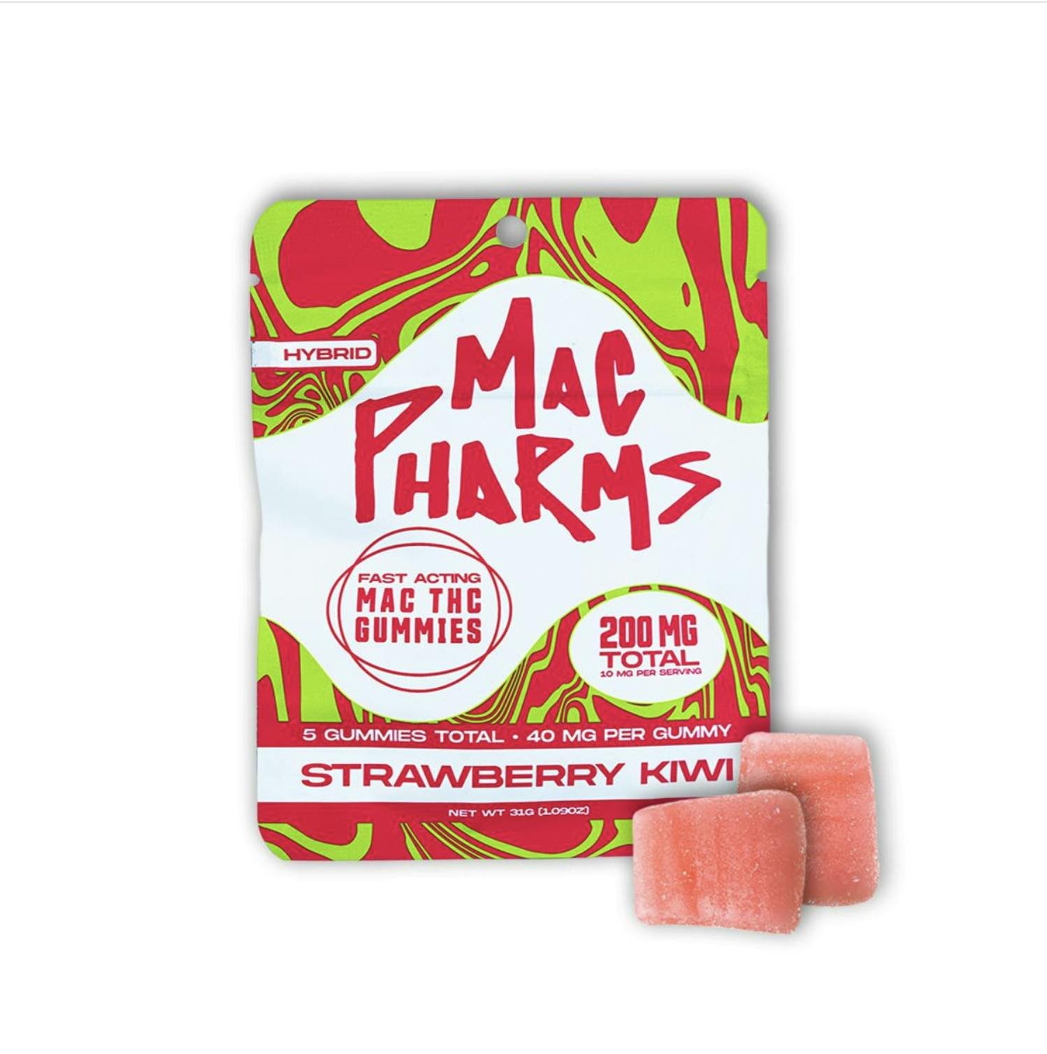 Mac Pharms I Strawberry Kiwi I Gummies I 200MG