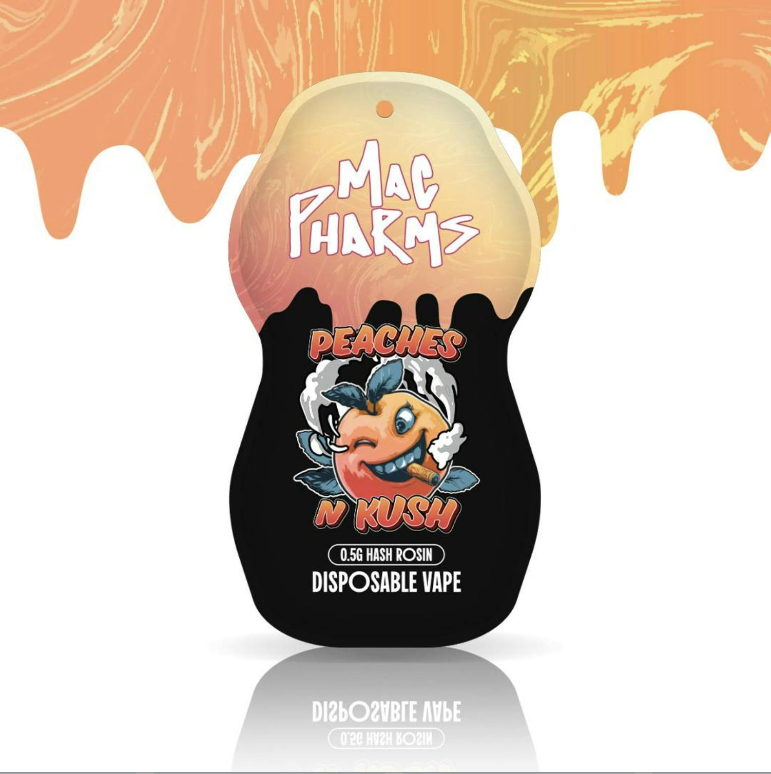 Mac Pharms | Peaches N Kush | Hash Rosin Disposable | 0.5G