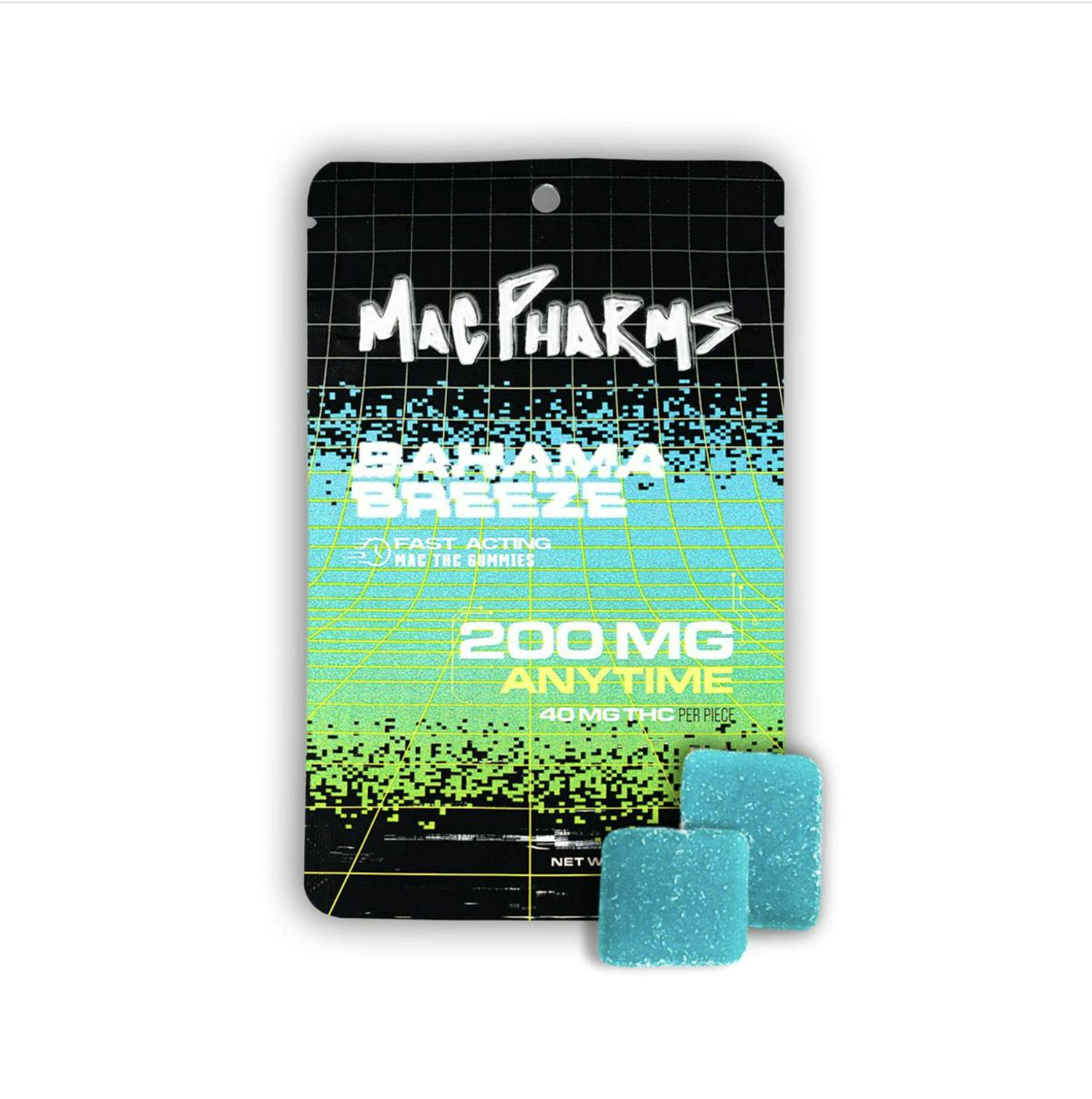 Mac Pharms | Anytime | Bahama Breeze Gummies | 200mg | 5ct | 40mg