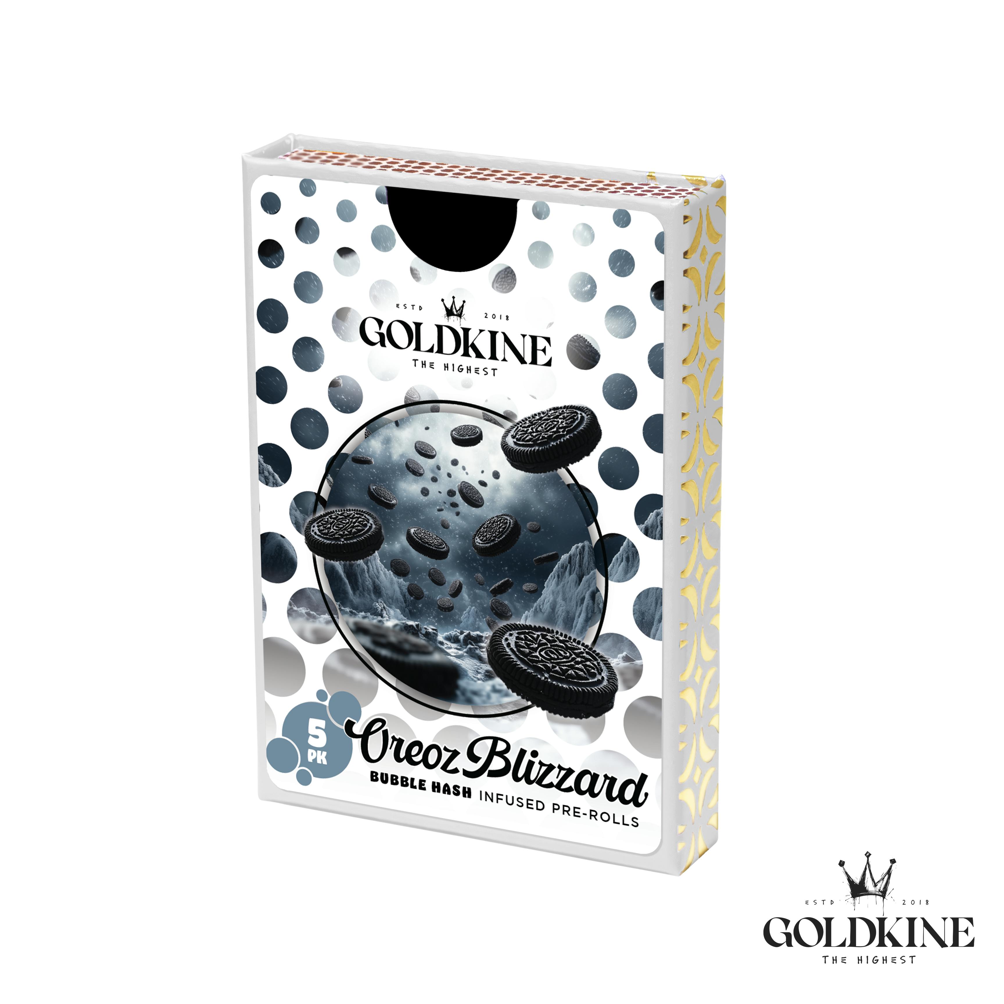 Goldkine Bubble Hash Infused Pre Roll 5 Pack | Oreo Blizzard by Goldkine