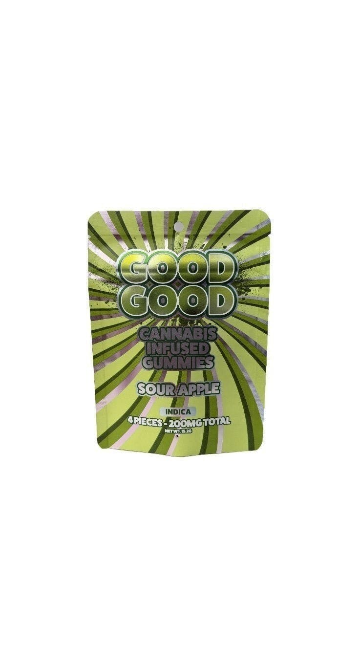 Good Good | Sour Apple Gummies | 200mg | 4pk | 50mg/ea at High Society Weed Dispensary Charlotte