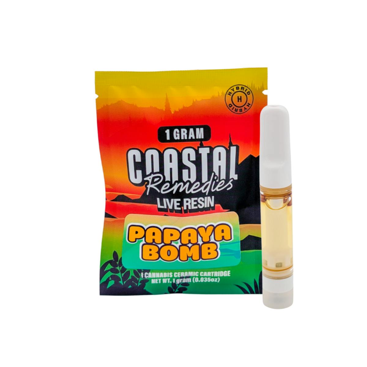 Papaya Bomb | 1g Live Resin Cartridge | Coastal Remedies by Coastal Remedies