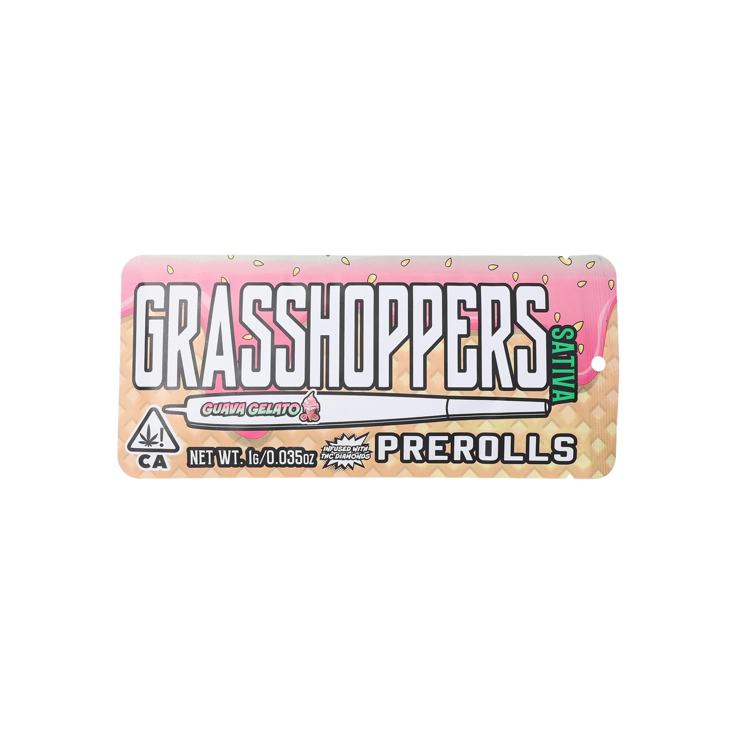 Grasshoppers - Infused Flavors Preroll 1g - Guava Gelato