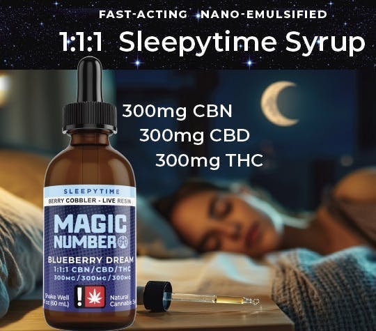 Sleepytime Magic Drops | Blueberry Dream | CBG:CBD:THC 300mg:300mg:300mg by Magic Number