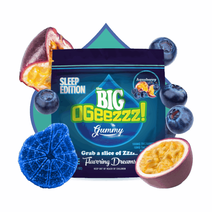 OGeez! | BIG Sleep Edition | Aquaberry 2:1 Gummy | 100mg | 10ct | 10mg/ea