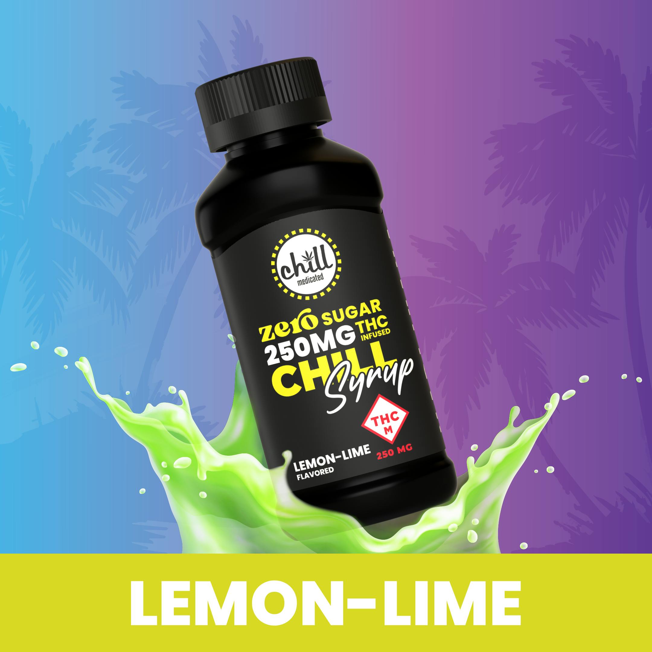 Lemon - Lime | ZERO Sugar 250mg THC Syrup | Chill Medicated